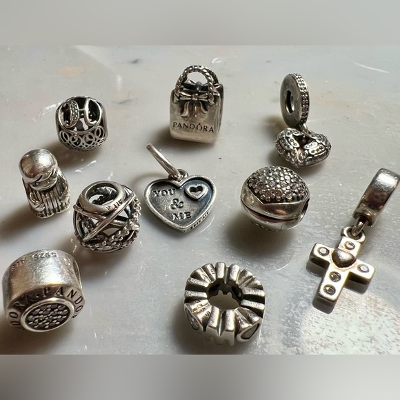 10 charms - Pandora Silver Charm Set